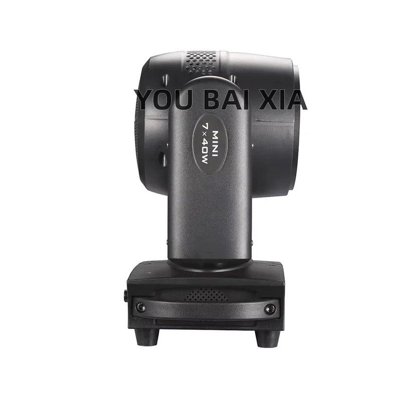 Lot de 2 lyres LED zoom 7 x 40 W – lyre vue de profil avec le marquage 7 x 40 W