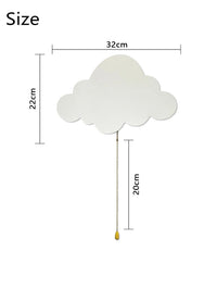 Lampe nuage murale en bois à piles pour chambre d'enfant, 3 formes