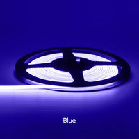Ruban LED COB ultrafin – rouleau allumé en bleu