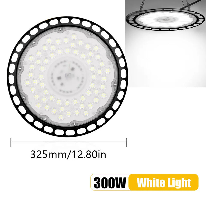 Cloche LED industrielle UFO 50 à 300 W, IP66, 6000 K ou 4000 K