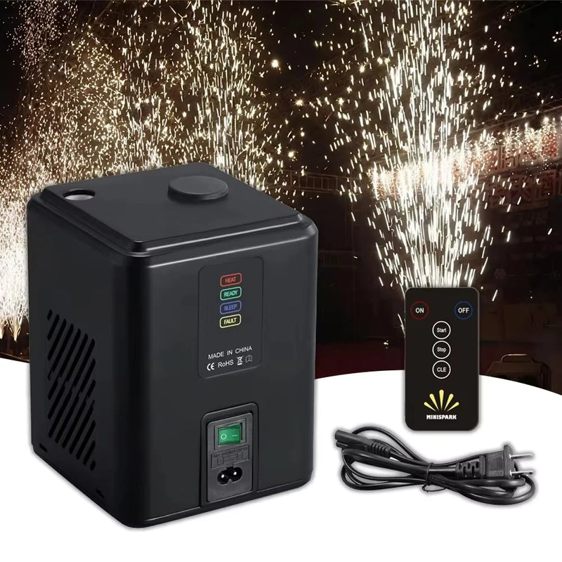 Mini machine à étincelles froides 350 W, jet de 3 m, télécommande