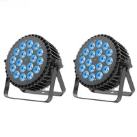 Pack de 2 projecteurs PAR LED 180 W RGBW UV, DMX512