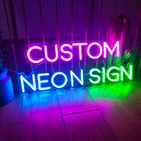 Néon personnalisé LED, texte sur une ligne, 10 à 105 cm