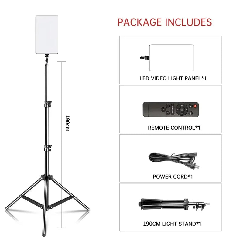Panneau LED vidéo bicolore 29 x 53 cm, télécommande, support au choix