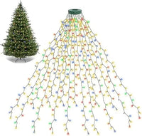Guirlande sapin lumineuse en cascade USB, 8 modes, 200 à 400 LED, 1,5 à 3 m