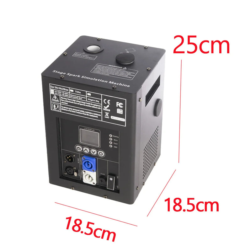 Machine à étincelles froides 750 W DMX avec télécommande