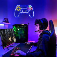 Néon gaming LED manette de jeu pour chambre de gamer, 9 modèles