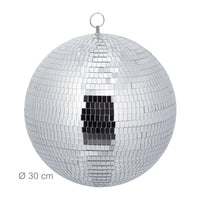 Boule disco argentée 30 cm – boule avec l'indication du diamètre de 30 cm