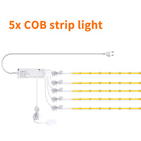 Ruban LED COB 24 V tactile – kit de cinq rubans avec boîtier et capteur