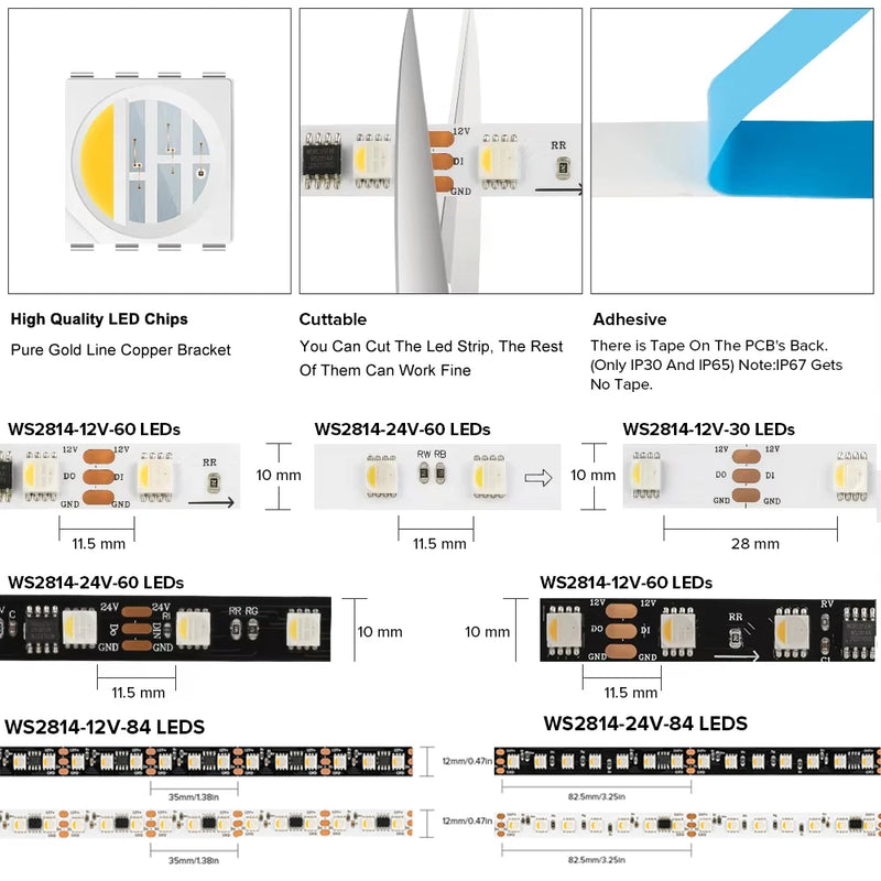 Ruban LED RGBW WS2814 – vue 13