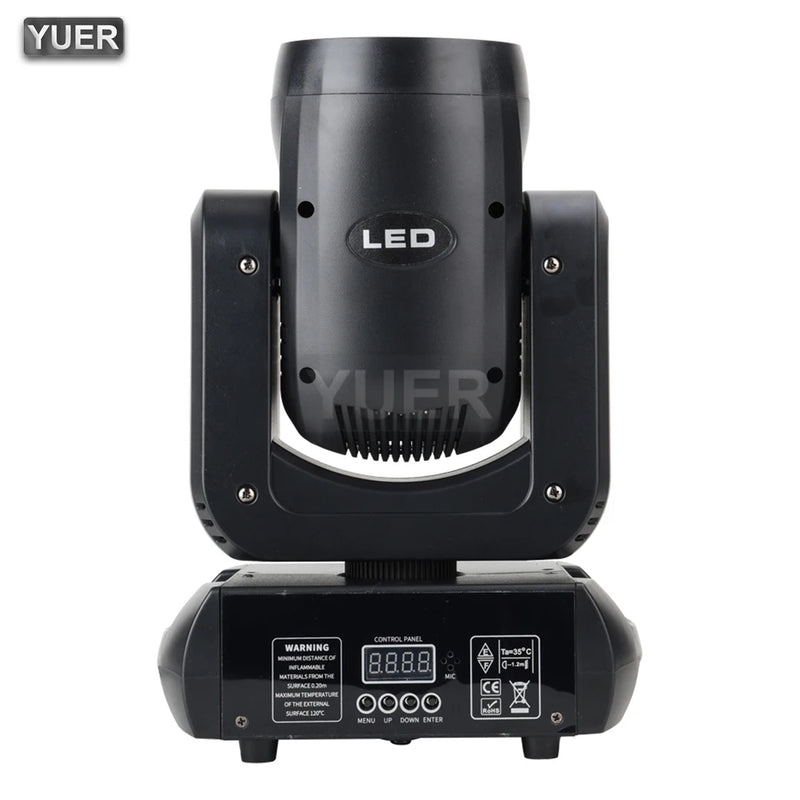 Lyre LED beam 150 W – vue arrière avec afficheur et boutons de réglage