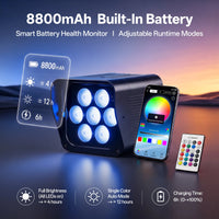 Uplight PAR LED sans fil IP65 sur batterie, 7 LED RGBWA UV 20 W