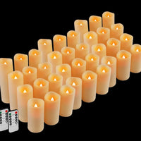 Bougies LED piliers à piles avec télécommande, de 10,5 à 17,5 cm
