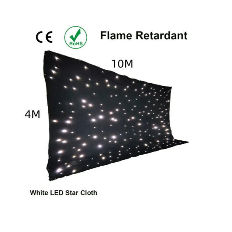 Rideau ciel étoilé LED sur velours noir avec contrôleur DMX, de 2 x 3 m à 4 x 10 m
