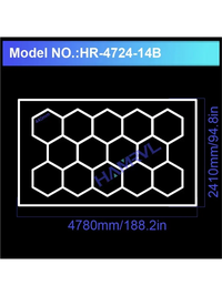 Éclairage LED hexagonal – vue 14