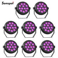 Mini PAR LED RGB rechargeable – lot de 8 projecteurs à LED violettes