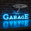 Enseigne néon Garage avec nom personnalisé, 40 à 100 cm