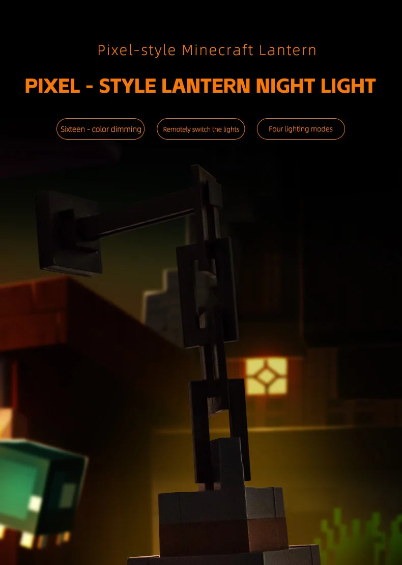 Lanterne LED pixel Minecraft – vue 7