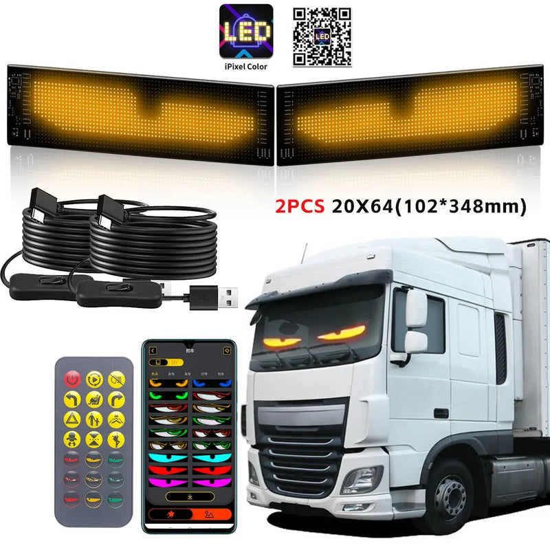 Panneau LED flexible programmable RGB de 27 à 176 cm, Bluetooth, USB