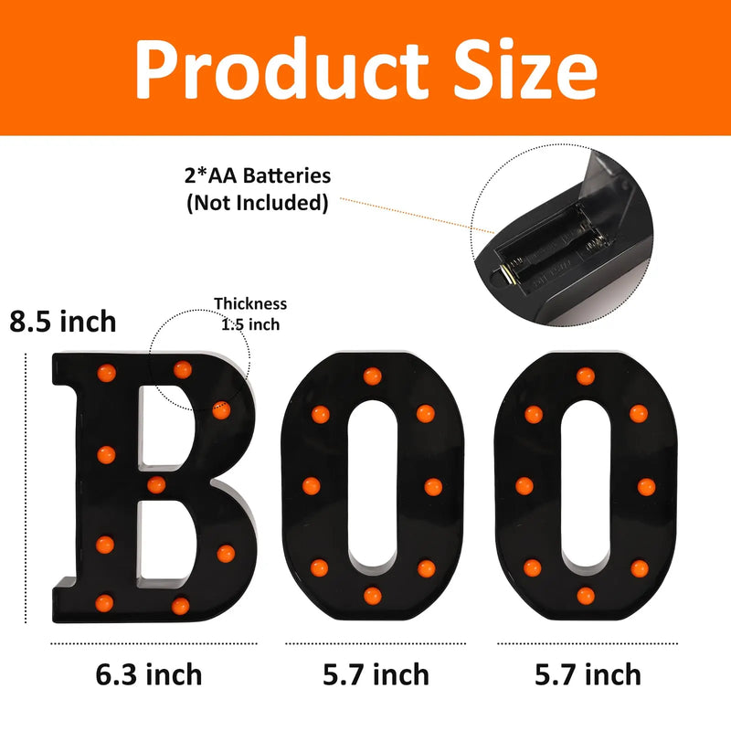 Lettres lumineuses BOO d'Halloween – vue 15