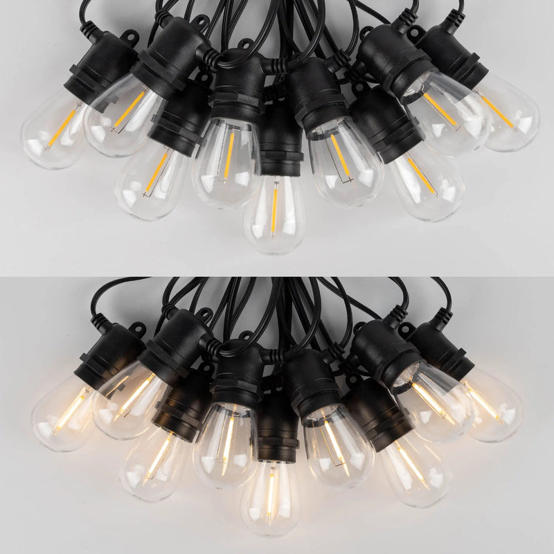 Guirlande guinguette extérieur S14, ampoules LED compatibles variateur, 10 ou 15 m