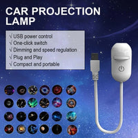 Projecteur ciel étoilé USB – lampe blanche et ses films sur un fond de galaxie
