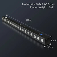 Barre LED pixel 18 x 12 W RGBW ou RGBW + UV, DMX512, 100 cm, mode sonore