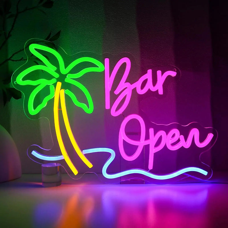 Néon bar LED « Bar Open » à suspendre, USB, 10 modèles