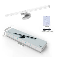 Lampe écran PC 50 cm – version blanche avec câble USB-C, notice et boîte
