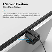 Lampe écran PC 50 cm – base à gravité et fixation en une seconde