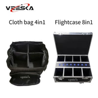 Uplight sans fil 6 x 15 W – sac de transport en tissu à 4 compartiments et flight case à 8 emplacements
