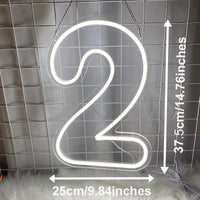 Néon LED mural chiffre ou étoile d'anniversaire – vue 7