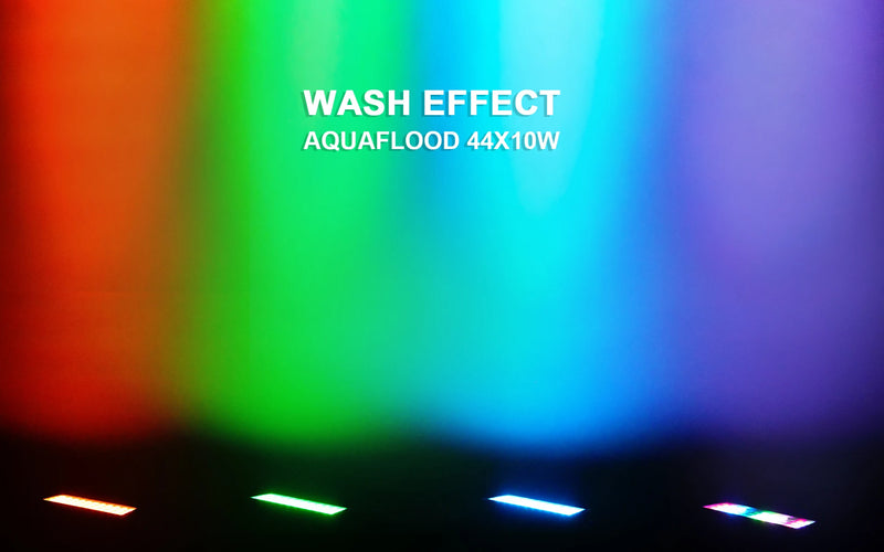 Projecteur LED extérieur IP65 44 x 10 W – effet de lavage vert, bleu et multicolore