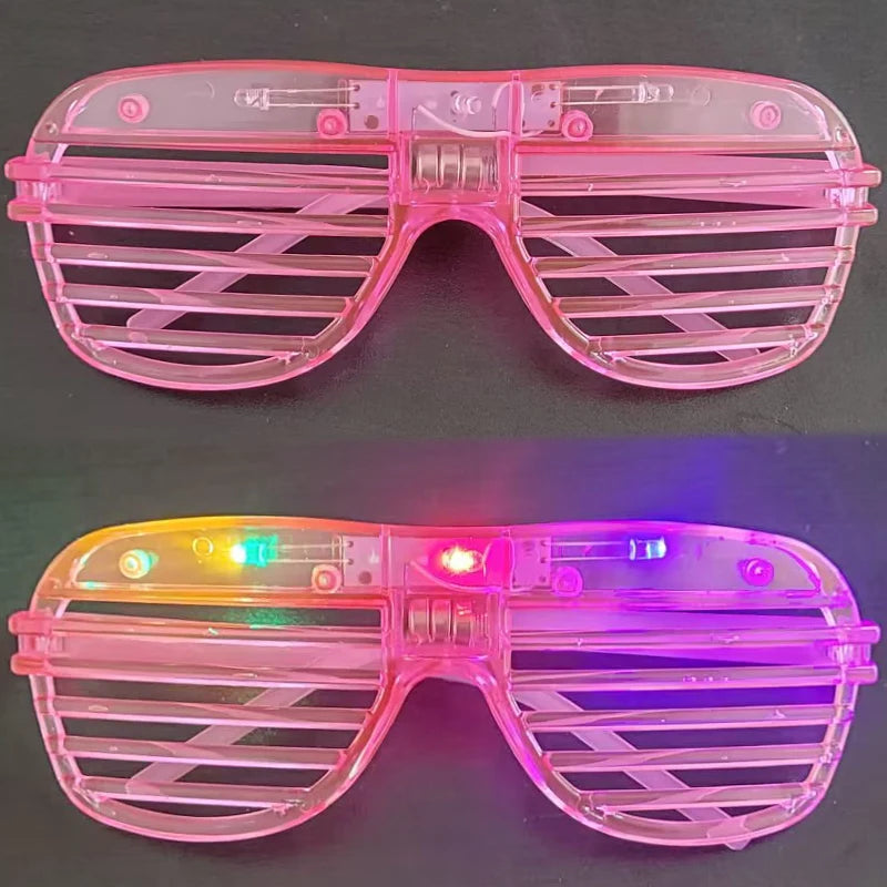 Lunettes LED lumineuses à lamelles pour soirée, 3 modes, lots de 5 à 50 pièces