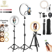 Ring light 26 ou 30 cm – anneau, trépieds et accessoires réunis