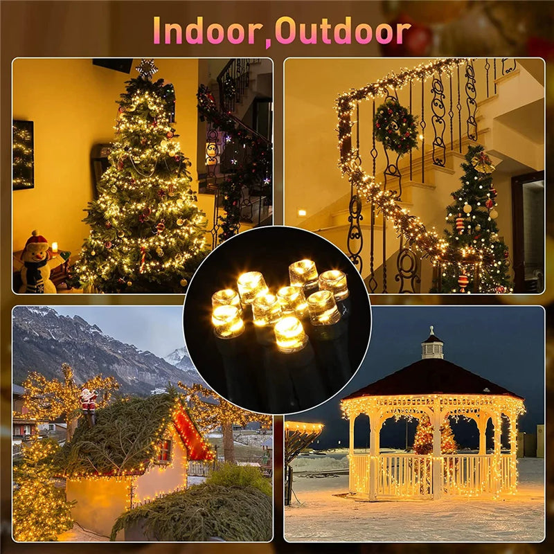Guirlande lumineuse en grappes blanc chaud – usages en intérieur et en extérieur