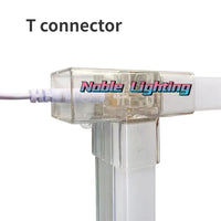 Plafonnier LED hexagonal – connecteur en T avec câble d'alimentation