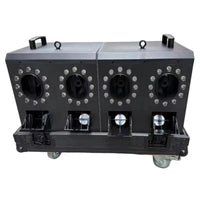 Machine à bulles de fumée 3000 W – face avant avec les bacs à bulles ouverts