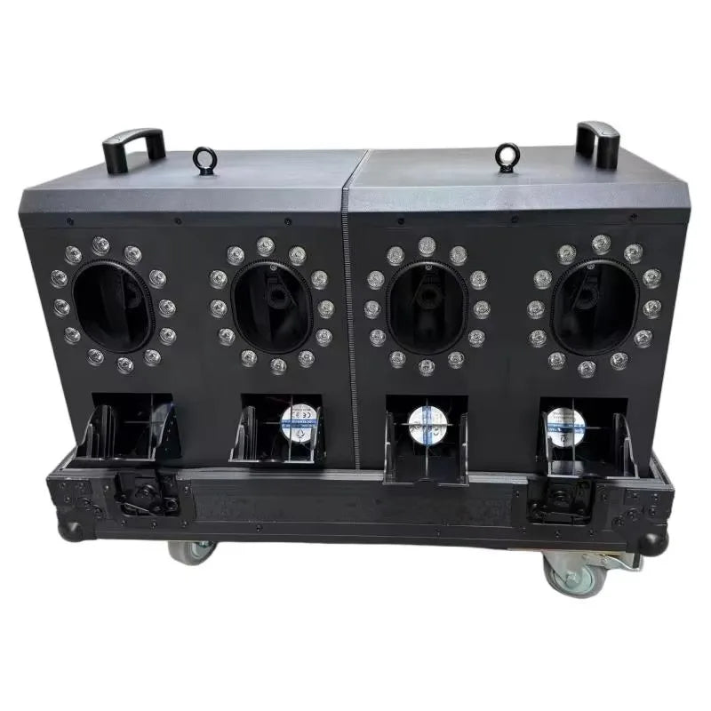Machine à bulles de fumée 3000 W – face avant avec les bacs à bulles ouverts