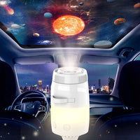 Projecteur ciel étoilé à tiroir – projecteur dans une voiture, système solaire projeté sur le toit