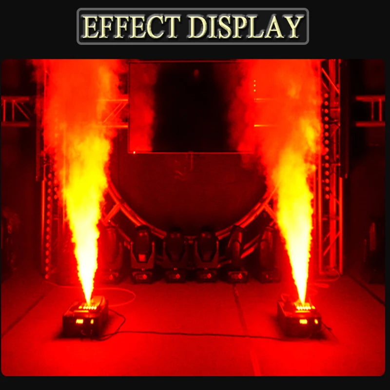 Machine à fumée verticale 1500 W, 24 LED RGB, DMX