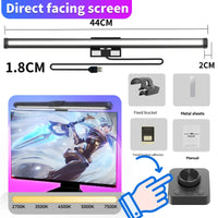 Barre lumineuse écran PC – barre droite de 44 cm sans RGB avec boîtier à molette