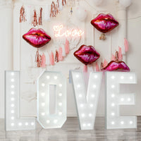 Lettres LOVE géantes lumineuses pour mariage, à monter, piles AA, 91 ou 120 cm