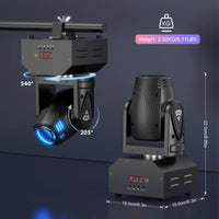 Mini lyre beam LED RGBW 4 en 1, DMX 11 ou 13 canaux, 2,3 kg