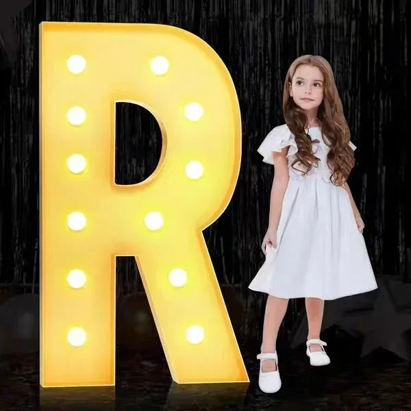 Lettre lumineuse géante à remplir de ballons, A à Z et &, 70, 100 ou 120 cm
