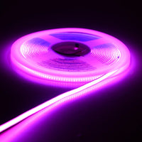 Ruban LED COB fin 3 ou 5 mm – rouleau allumé en violet