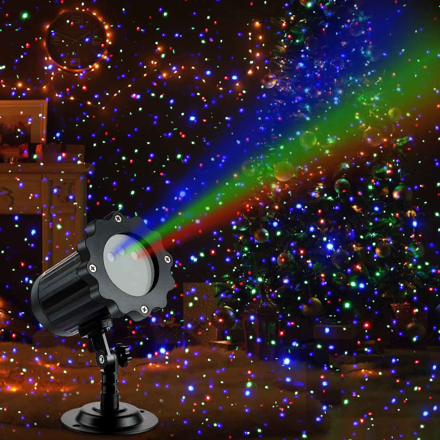 Projecteur laser de Noël extérieur RGB, effet lucioles, IP65