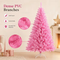 Sapin de Noël rose en PVC – vue 24