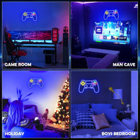 Néon gaming LED manette de jeu pour chambre de gamer, 9 modèles