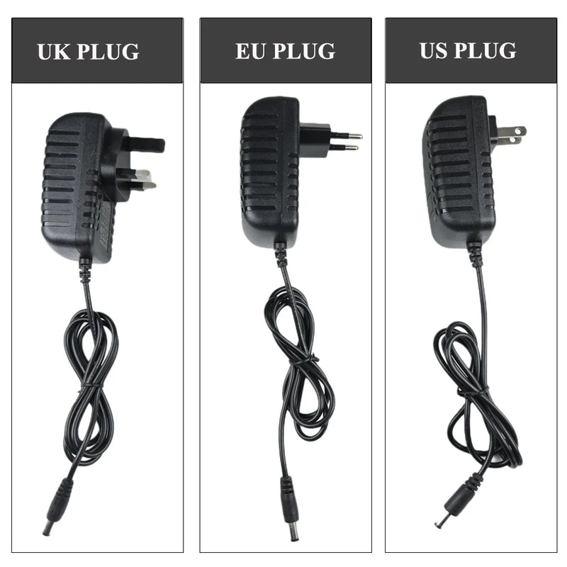 Ruban LED COB CCT 12 V – alimentations à prise britannique, européenne et américaine